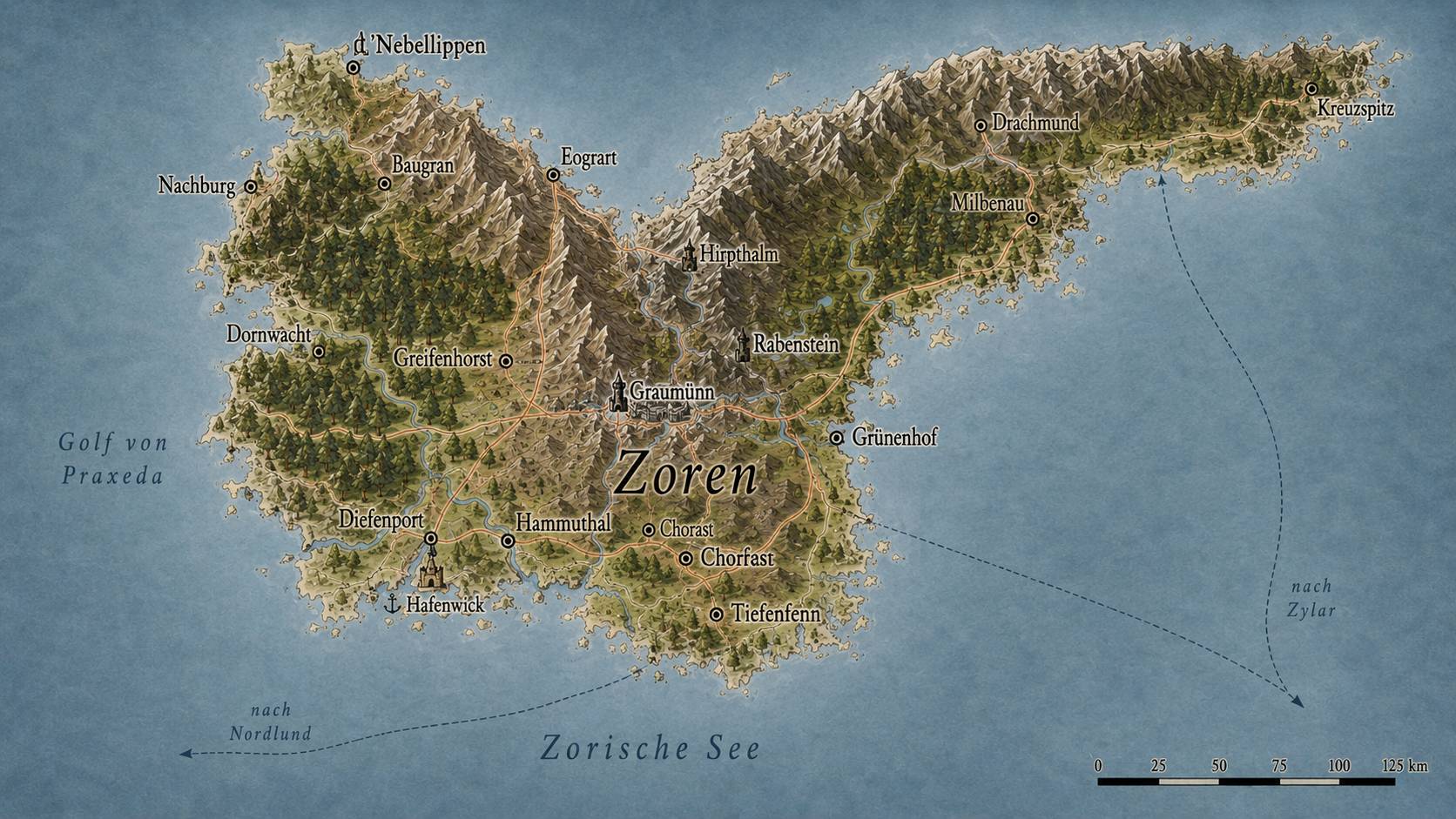 Karte von Zoren